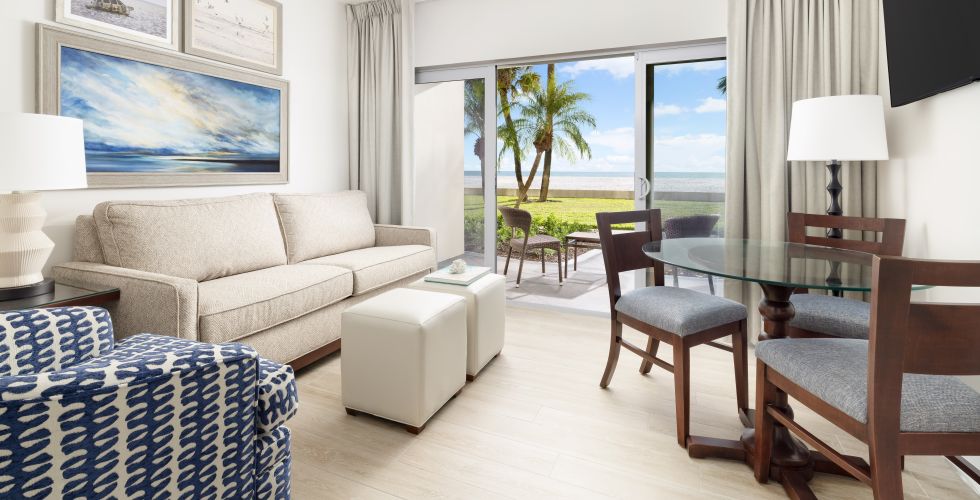 A Living Room With A Large Window