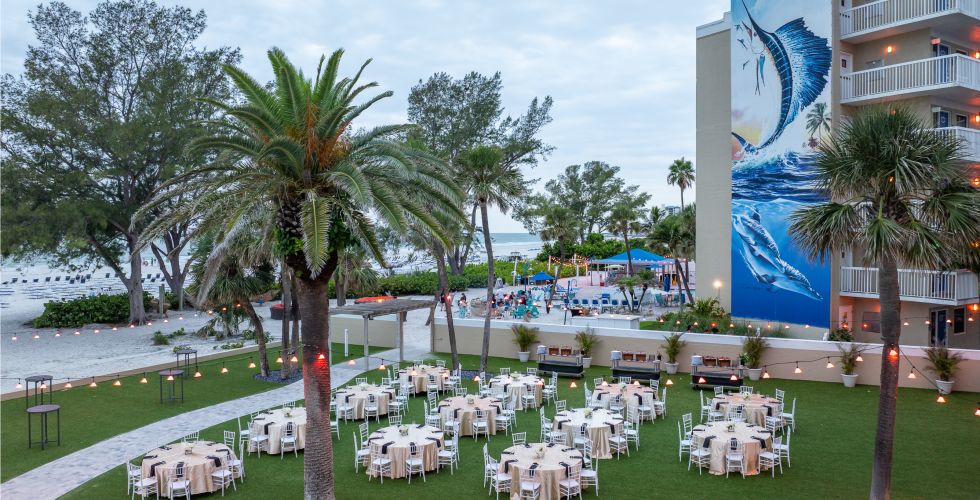 A Park With Trees And Chairs
