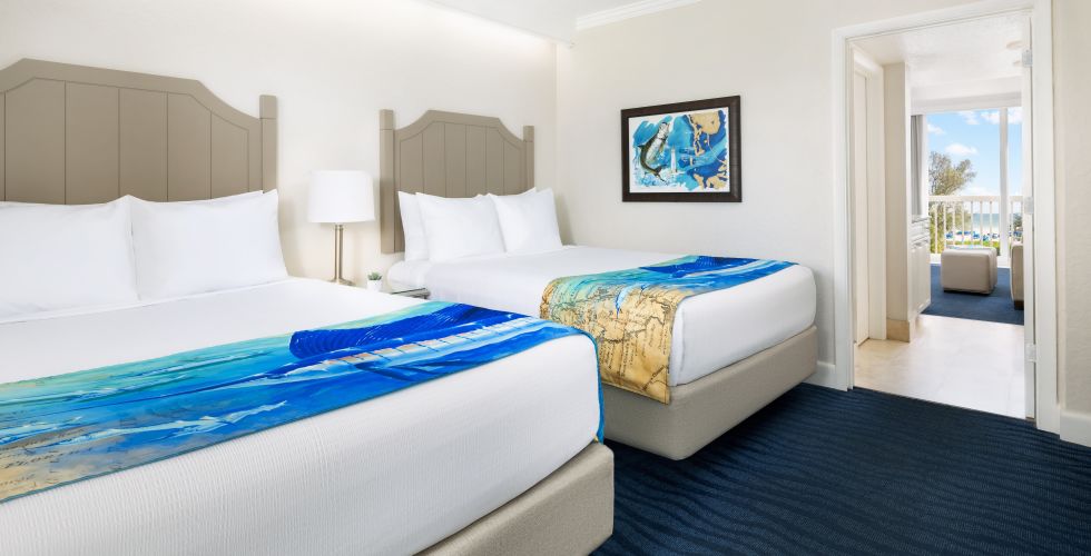 A Hotel Room With Two Beds