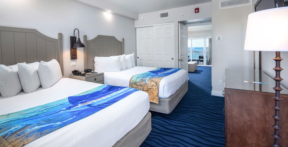 A Hotel Room With Two Beds