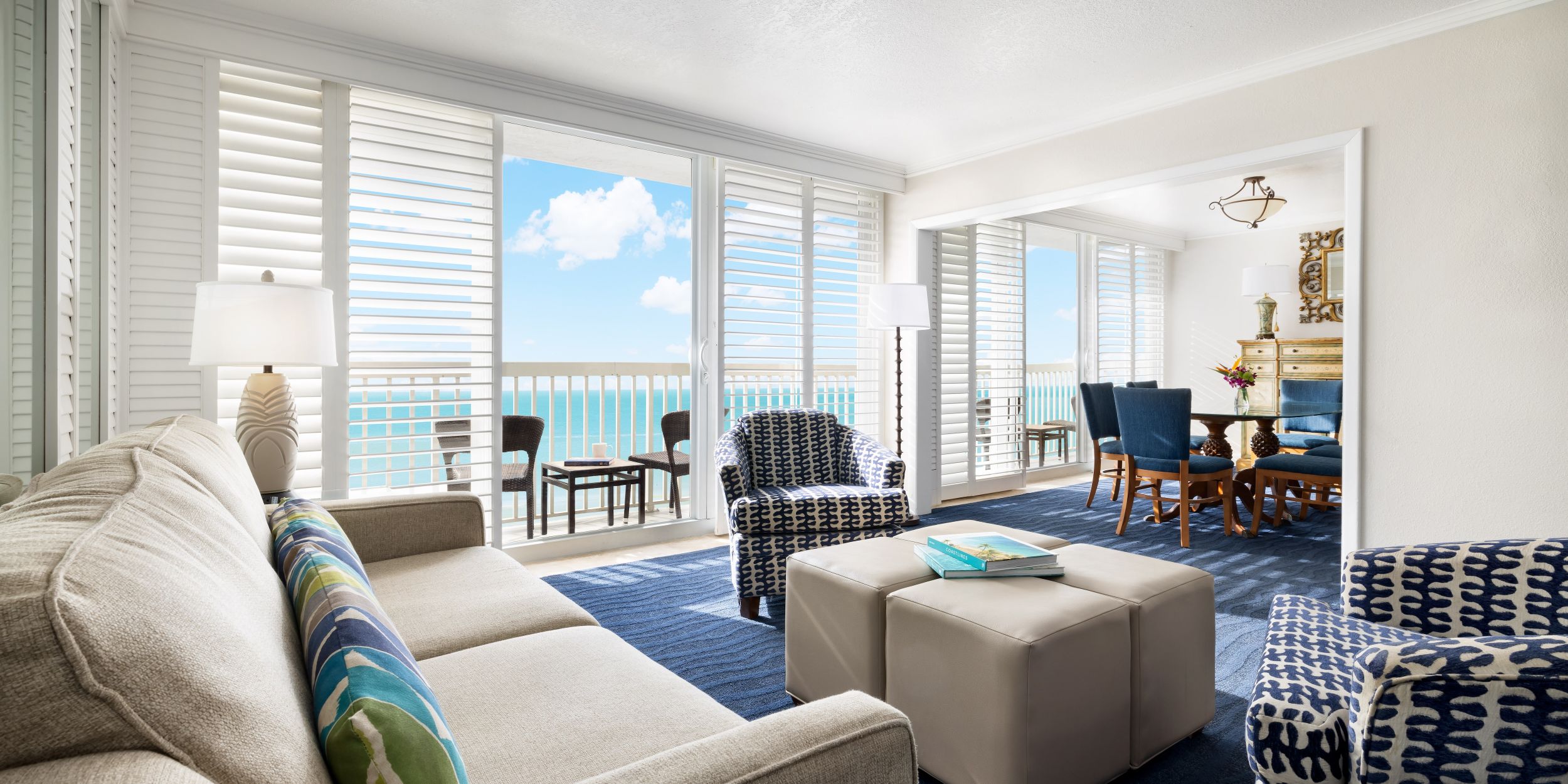 A Living Room With A Large Window