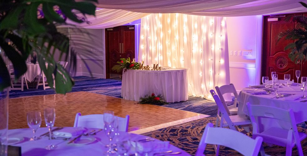 A Set Dining Room With Tables Set