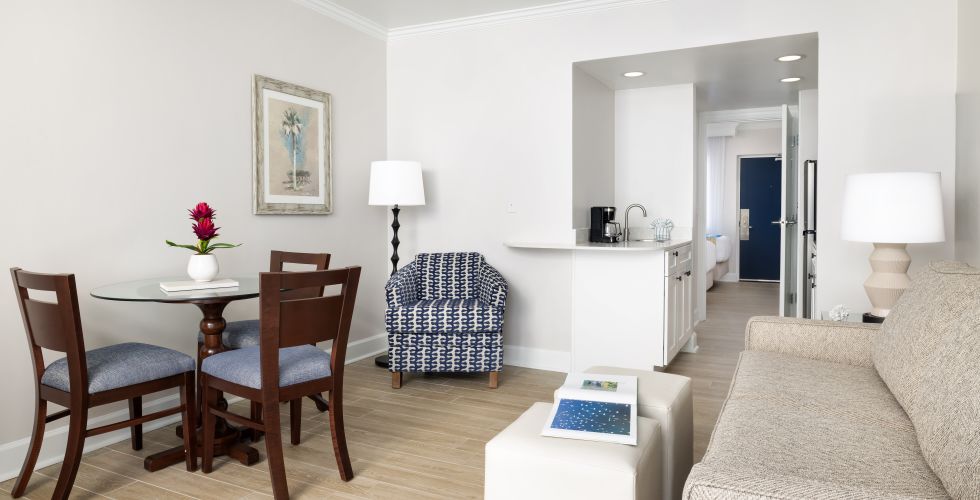 A Living Room With A Dining Table