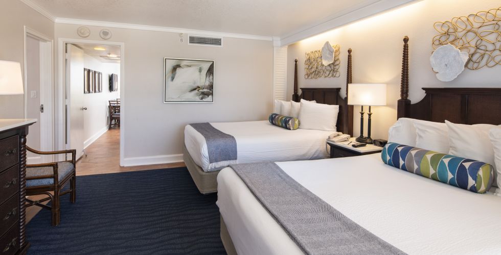 A Hotel Room With Two Beds